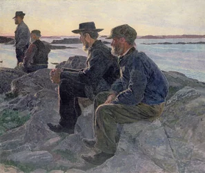 Auf den Felsen bei Fiskebackskil, 1905-6